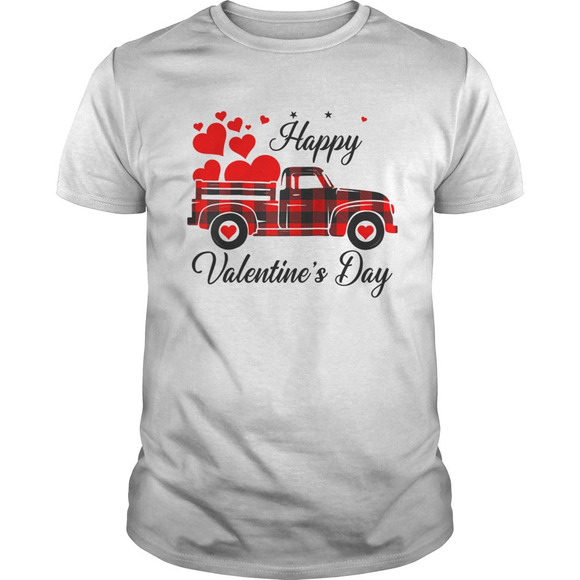 Other - Happy Valentines Day Heart Graphic Love Truck Buffalo Plaid Shirt